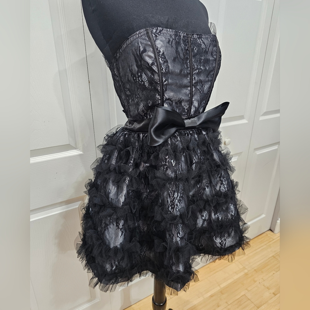 Dolls Kill Goth Gray Black Lace Unholy Mystical Transformation Mini Dress S - Picture 3 of 7